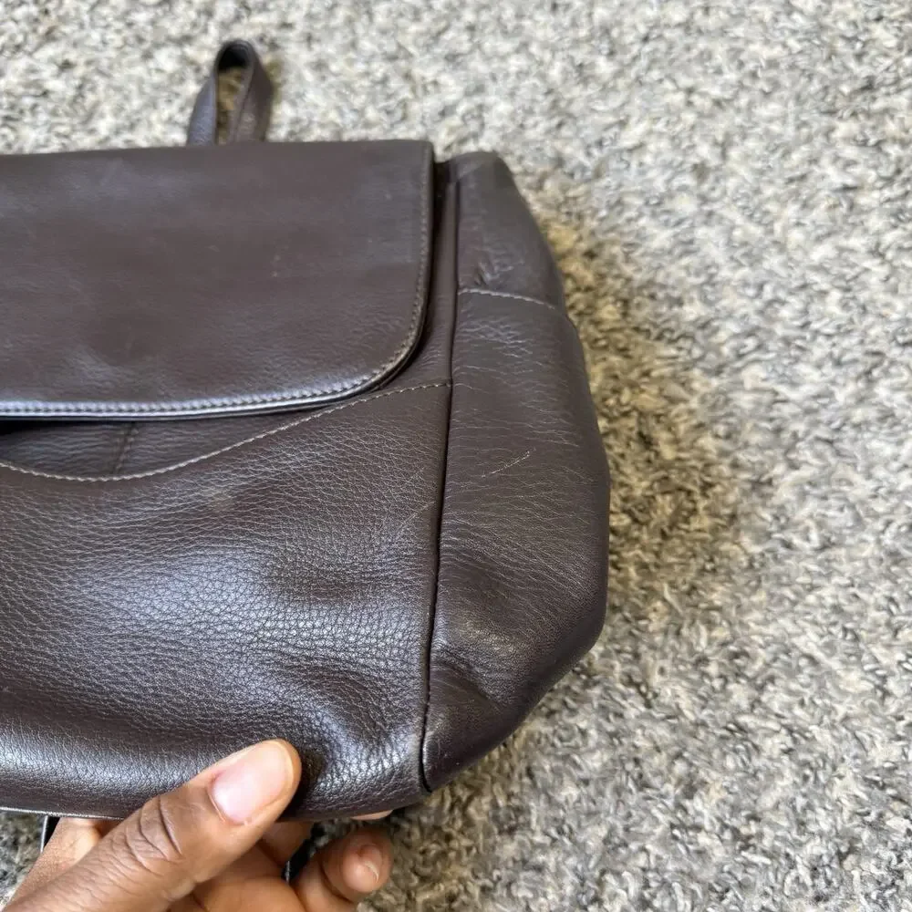 Hobo International Brown Leather Backpack Travel Bag purse Medium